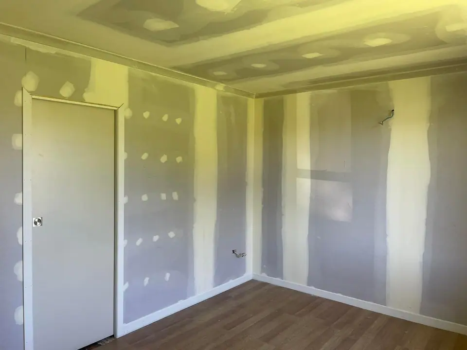 Bedroom relined with new Gib and stopped joints