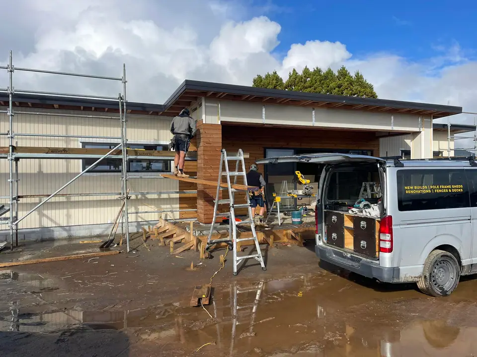 Parksey Construction van on site at a new build